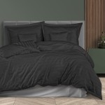 Pościel Satyna bambusowa Bamboo Dream 140x200 Stripe Black