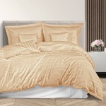 Pościel Satyna bambusowa Bamboo Dream 140x200 Stripe Beige