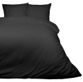 Pościel satyna bawełniana CIZGILI BLACK/140x200+1posz. 70x80 EXCLUSIVE