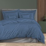 Pościel Satyna bambusowa Bamboo Dream 140x200 Stripe Cornflower