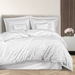 Pościel Satyna bambusowa Bamboo Dream 180x200 Stripe White