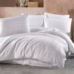 Pościel Satyna bawełniana EXCLUSIVE 100% bawełna 220x200 Marsela White