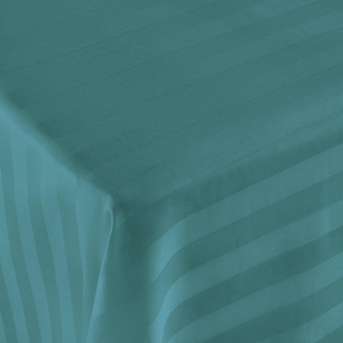 Prześcieradło satyna bambusowo-bawełniana STRIPE SEA TURQUOISE/160x240