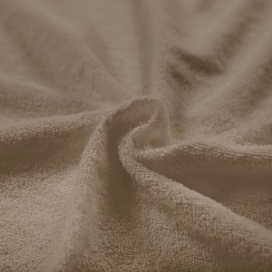 Prześcieradło bawełniane z gumką Frotte Dream 140x200 Ciemny Beżowy