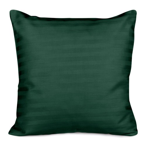 Poszewka satyna bawełna CIZGILI DARK GREEN/40x40.