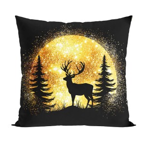 Poszewka VELVET świąteczna 40x40 Brokatowy jelonek