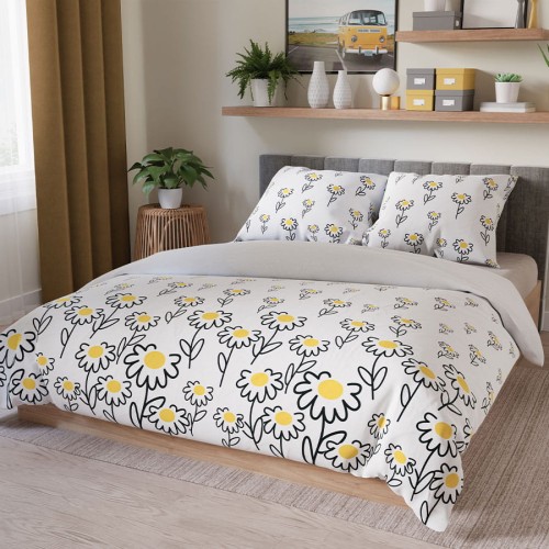 Pościel satyna bawełniana HOME SWEET HOME 100% bawełna 220x200 Bellis