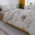 Pościel satyna bawełniana HOME SWEET HOME 100% bawełna 220x200 Ginko