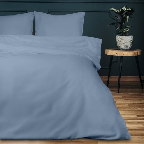 Pościel Satyna bawełniana SATYNLOVE 100% bawełna 160x200 Niebieski