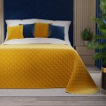 Narzuta na łóżko VELVI pikowana 170x210 Szafranowy