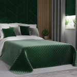 Narzuta na łóżko Velvi 220x240 Butelkowa Zieleń