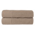 Komplet ręczników SOLANO 2x50x90+2x70x140 Bawełna 100% Ecru + Ciemny Popiel
