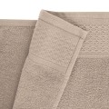 Komplet ręczników SOLANO 2x50x90+2x70x140 Bawełna 100% Ecru + Ciemny Popiel