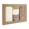 Komplet ręczników SOLANO 2x50x90+2x70x140 Bawełna 100%Ecru + Beż