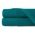 Komplet ręczników SOLANO 6cz. (2x30x50+2x50x90+2x70x140) Bawełna 100% Ecru + Ciemny Turkus