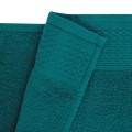 Komplet ręczników SOLANO 6cz. (2x30x50+2x50x90+2x70x140) Bawełna 100% Ecru + Ciemny Turkus