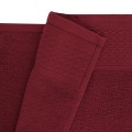 Komplet ręczników SOLANO 6cz. (2x30x50+2x50x90+2x70x140) Bawełna 100% Ecru + Bordo