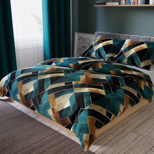 Pościel satyna bawełniana HOME SWEET HOME 100% bawełna 220x200 Rubik