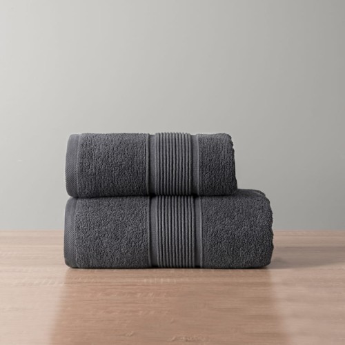 Ręcznik bawełniany NAOMI 70x140 Szary granatowy