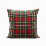 Poszewka dekoracyjna VELVET 40x40 Krata szkot czerwony