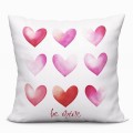 Poszewka dekoracyjna VELVET 40x40 Be mine biały
