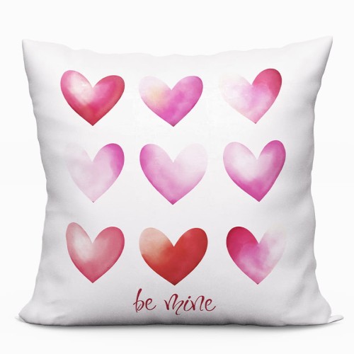 Poszewka dekoracyjna VELVET 40x40 Be mine biały