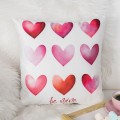 Poszewka dekoracyjna VELVET 40x40 Be mine biały