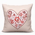 Poszewka dekoracyjna VELVET 40x40 Folk Love beżowy