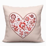 Poszewka dekoracyjna VELVET 40x40 Folk Love beżowy