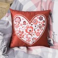 Poszewka dekoracyjna VELVET 40x40 Folk Love czerwony
