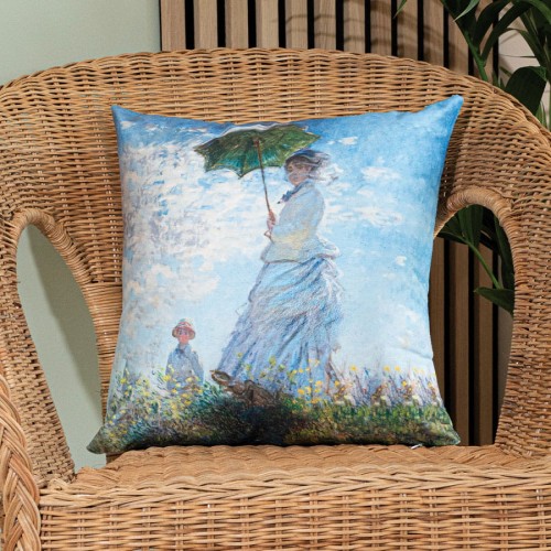 Poszewka dekoracyjna VELVET 40x40 Kobieta z parasolem