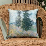 Poszewka dekoracyjna VELVET 40x40 Łąka z topolami