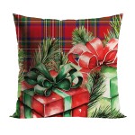 Poszewka dekoracyjna VELVET 40x40 Prezenty czerwony