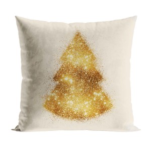 Poszewka dekoracyjna VELVET 40x40 Brokatowa choinka