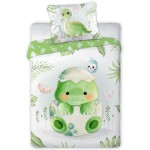 Pościel Dziecięca Bawełniana Happy Animals 100x135 Dinozaur