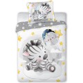 Pościel dziecięca bawełna 100x135 Zebra