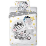 Pościel Dziecięca Bawełniana Happy Animals 100x135 Zebra