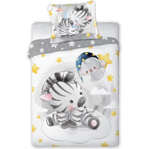 Pościel dziecięca bawełna 100x135 Zebra