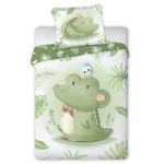 Pościel Dziecięca Bawełniana Happy Animals 100x135 Krokodyl