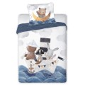 Pościel dziecięca bawełna 100x135 Łódka