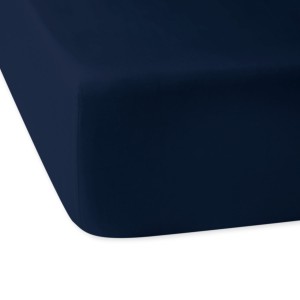 Prześcieradło satynowe z gumką Satyn Dream 220x200 Ciemny Granatowy