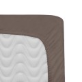 Prześcieradło Satyn Dream 120x200 z gumką Sepia