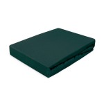 Prześcieradło bawełniane z gumką Jersey Dream 120x200 Butelkowa Zieleń