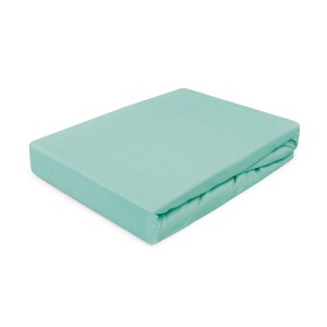 Prześcieradło bawełniane z gumką Jersey Dream 140x200 Chłodny Miętowy