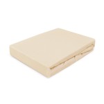 Prześcieradło bawełniane z gumką Jersey Dream 160x200 Jasny Beżowy