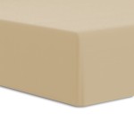 Prześcieradło bawełniane Jersey Elastan z gumką 90x200 Piaskowy