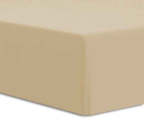 Prześcieradło Jersey Elastan z gumką 90x200x30 Piaskowy