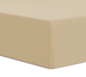 Prześcieradło bawełniane Jersey Elastan z gumką 180x200 Piaskowy