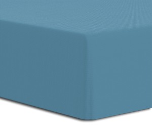 Prześcieradło bawełniane Jersey Elastan z gumką 180x200 Niebieski