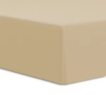 Prześcieradło bawełniane Jersey Elastan z gumką 220x200 Piaskowy